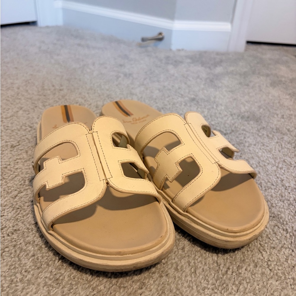 Sam Edelman Cream Slide Sandals